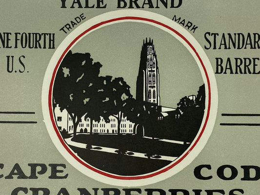 Vintage Fruit Label, Cape Cod Cranberries, Yale Brand at Duckwells