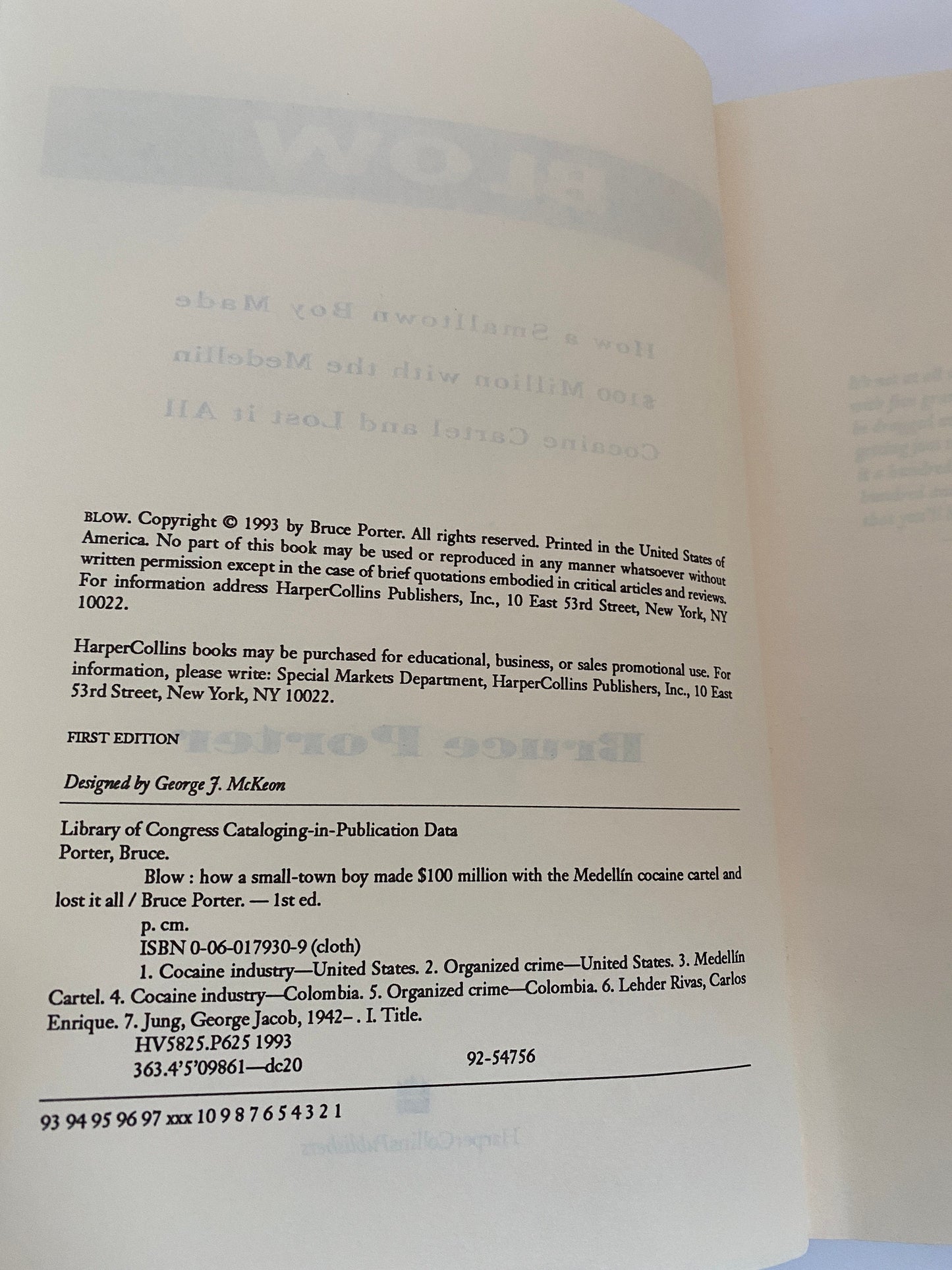 Vintage Book, BLOW Tour Edition at Duckwells