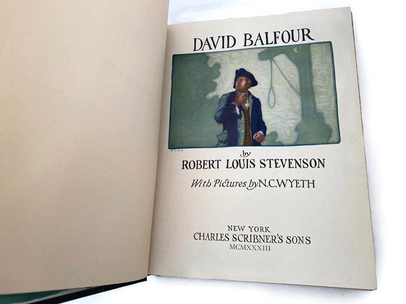 1937 Book, David Balfour by Robert Louis Stevenson, N.C. Wyeth Illus.