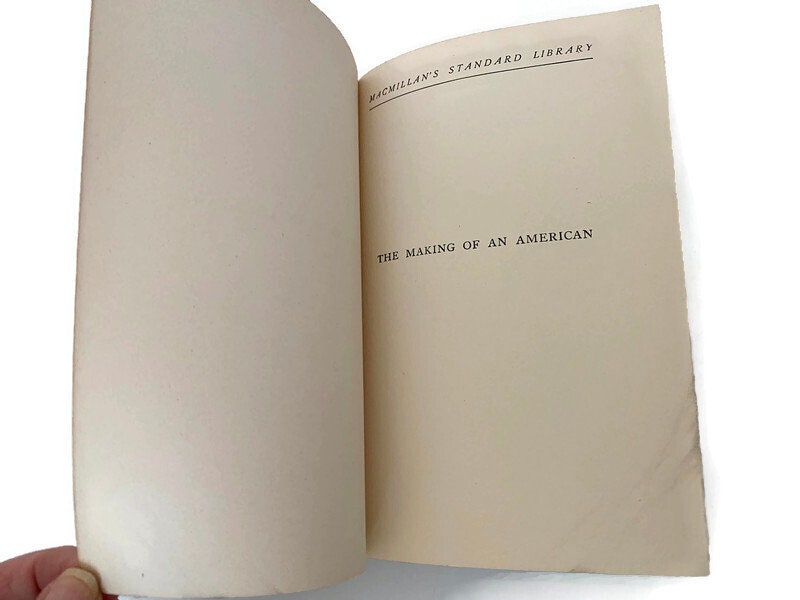 Antique Book, The Making of an American by Jacob A. Riis, First Edition