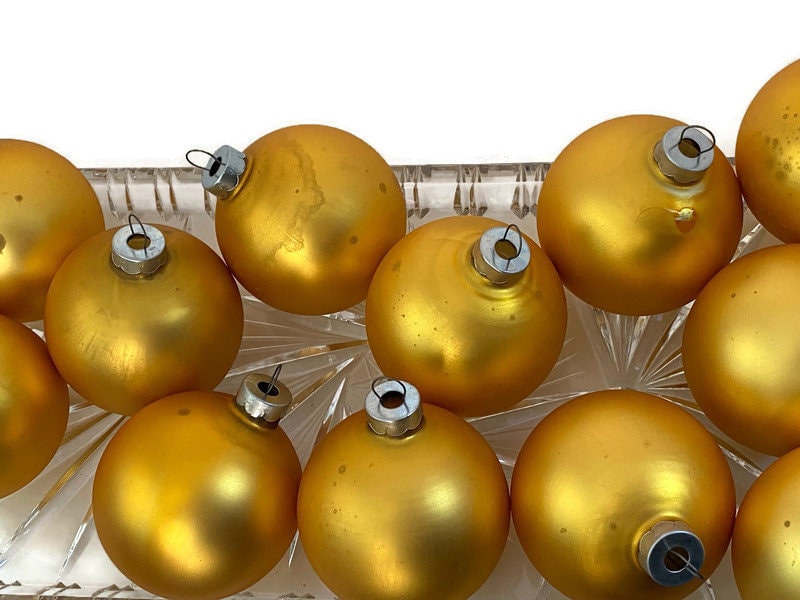 Midcentury Glass Christmas Ornaments by Noelle, Missouri