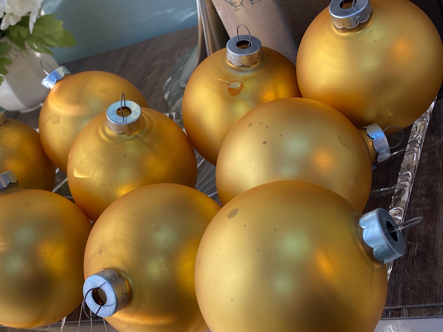 Midcentury Glass Christmas Ornaments by Noelle, Missouri