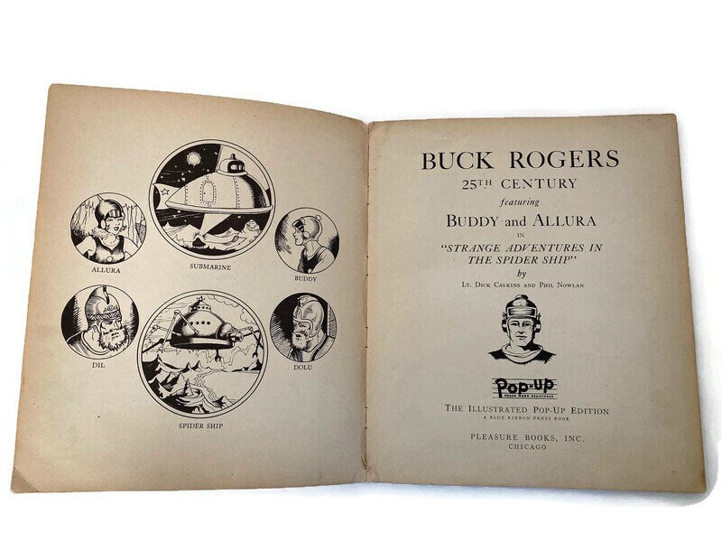 1935 Pop Up Book, Buck Rogers Strange Adventures in the Spider Ship at Duckwells