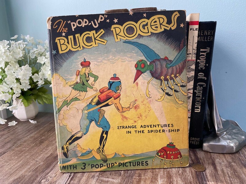 1935 Pop Up Book, Buck Rogers Strange Adventures in the Spider Ship at Duckwells