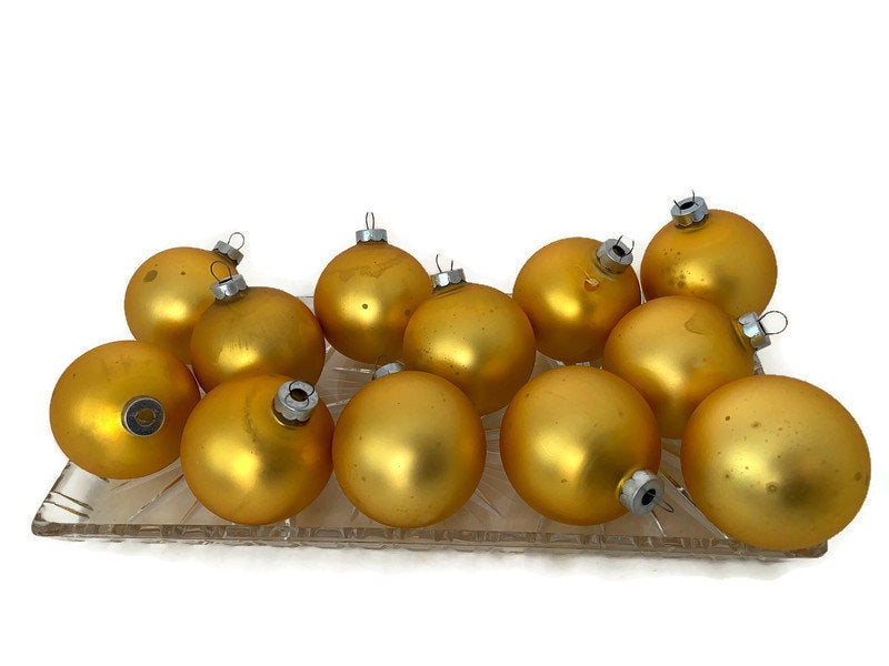 Midcentury Glass Christmas Ornaments by Noelle, Missouri