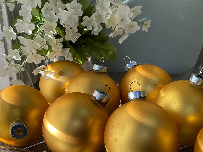 Midcentury Glass Christmas Ornaments by Noelle, Missouri