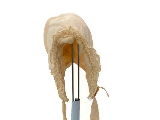 Vintage Silk Baby Bonnet by S&L at Duckwells