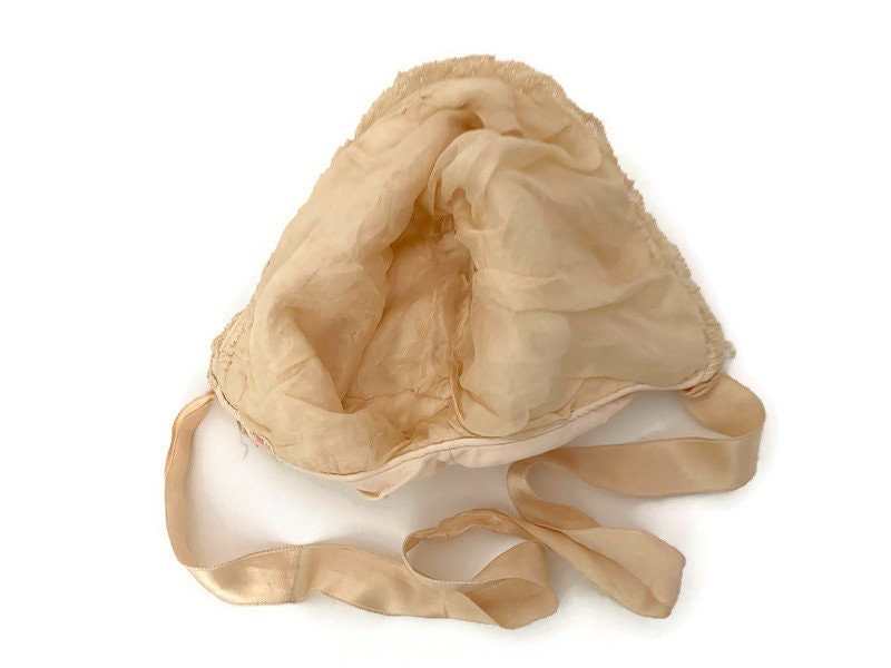 Vintage Silk Baby Bonnet by S&L