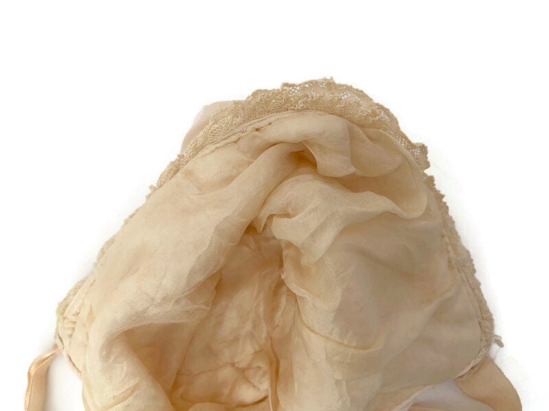 Vintage Silk Baby Bonnet by S&L