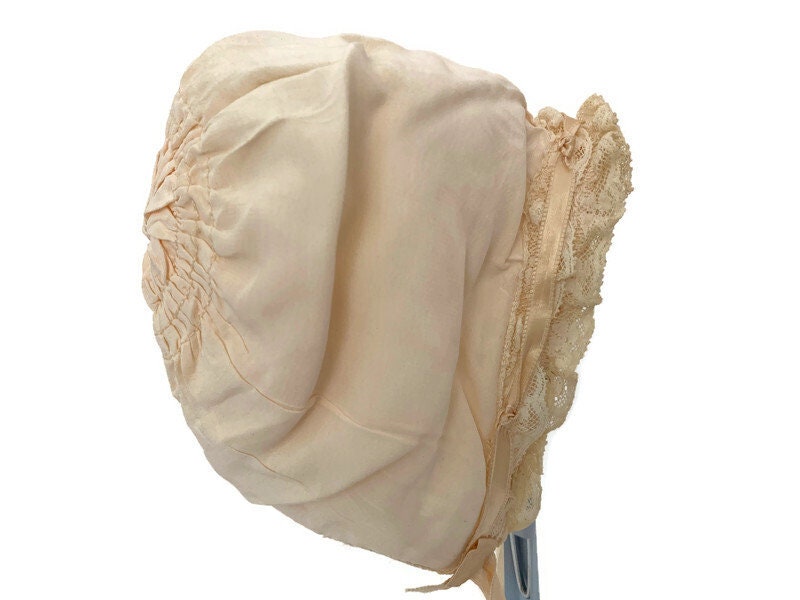 Vintage Silk Baby Bonnet by S&L