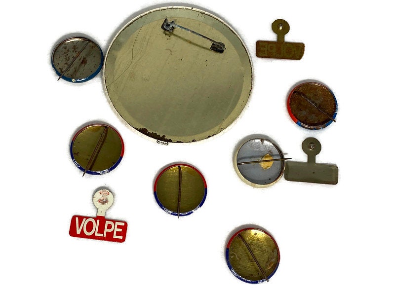 Vintage Volpe Massachusetts Governor's Campaign Buttons at Duckwells