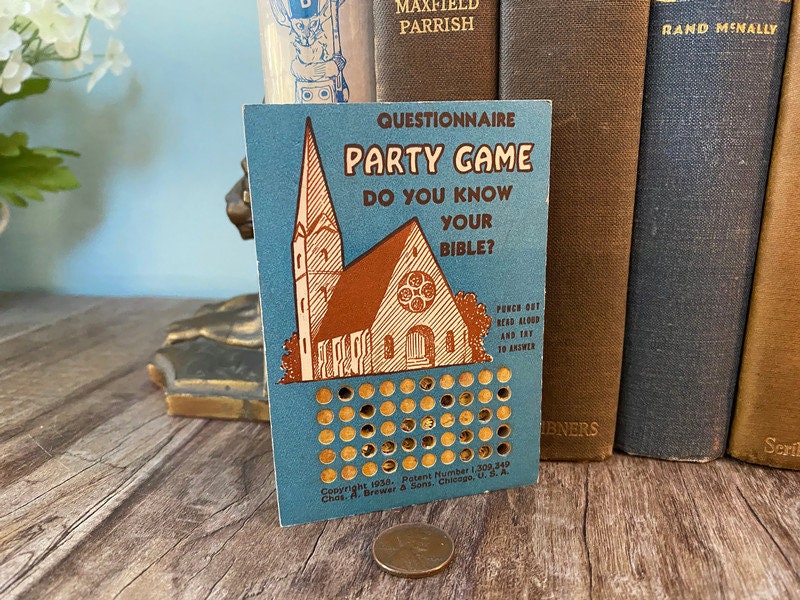 1938 Party Game, Do You Know Your Bible? at Duckwells