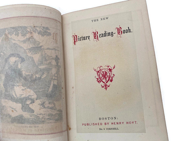 Rare Antique Book, The New Picture Reading Book, 1872