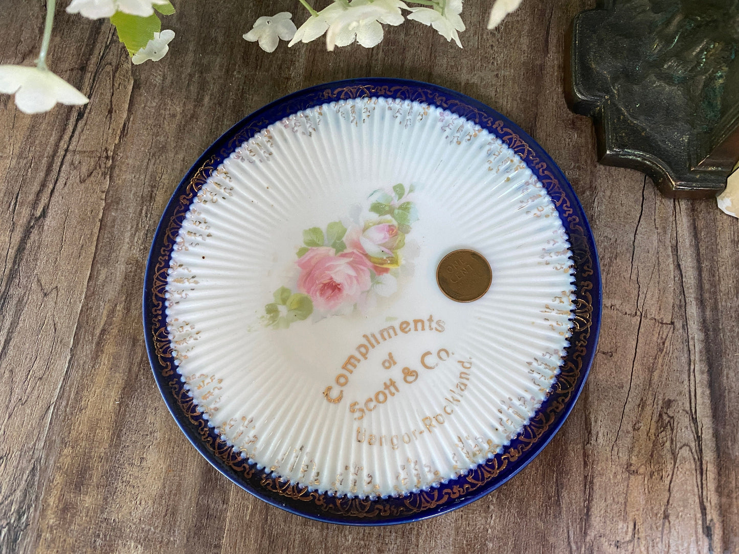 Antique Advertising Plate, Scott & Co., Bangor Rockland Maine at Duckwells