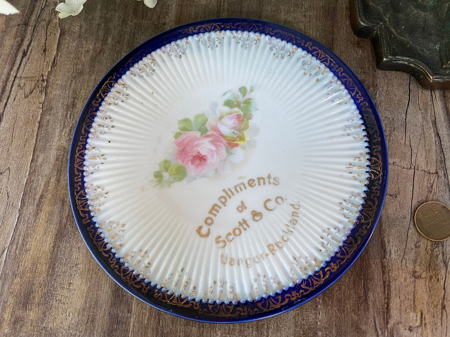 Antique Advertising Plate, Scott & Co., Bangor Rockland Maine at Duckwells