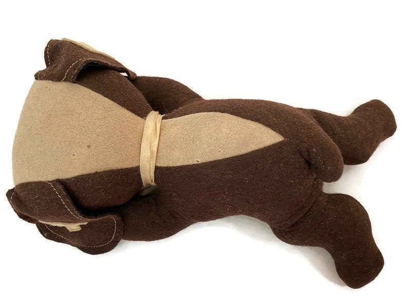 Midcentury Stuffed Toy Dog, Pete the College Pup at Duckwells