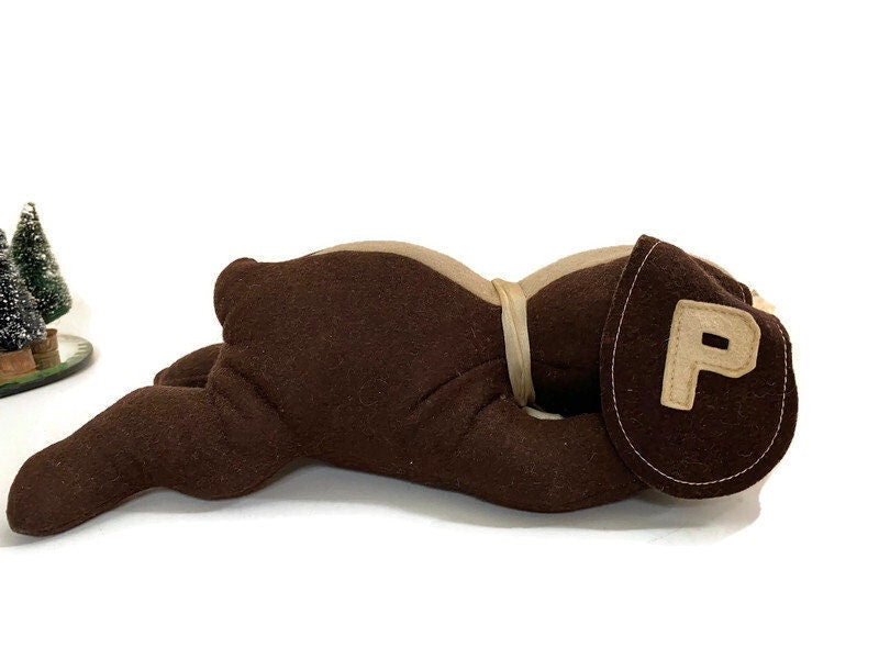 Midcentury Stuffed Toy Dog, Pete the College Pup at Duckwells
