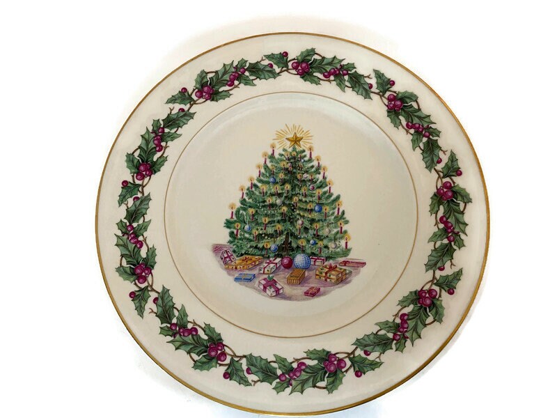Vintage Christmas Plate, Midcentury German Porcelain at Duckwells
