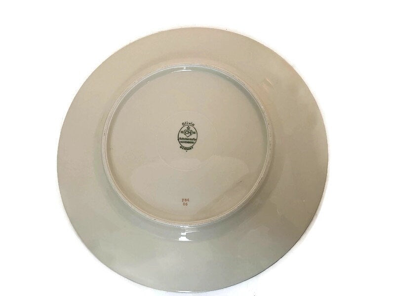 Vintage Christmas Plate, Midcentury German Porcelain at Duckwells