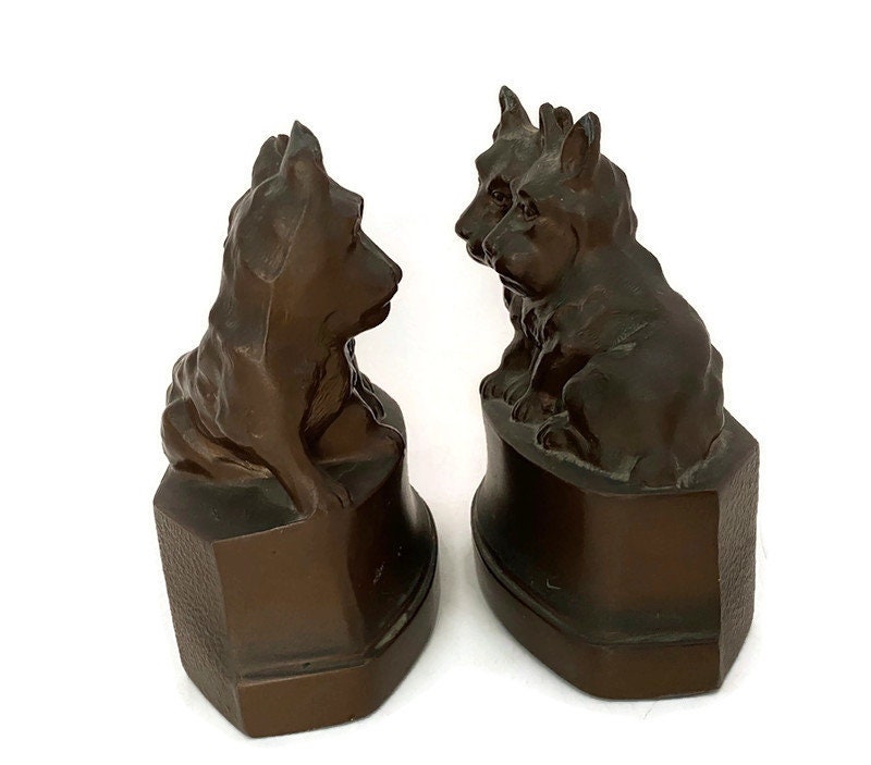 Vintage Scottie Dog Bookends by Nuart Metal Creations, NYC at Duckwells