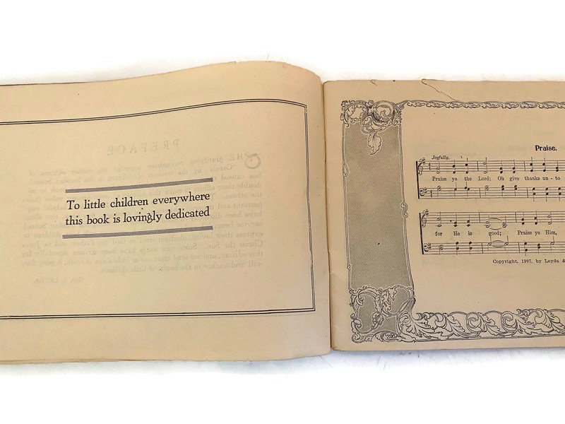 Antique Softbound Song Book, Carols, by Leyda Publishing 1914