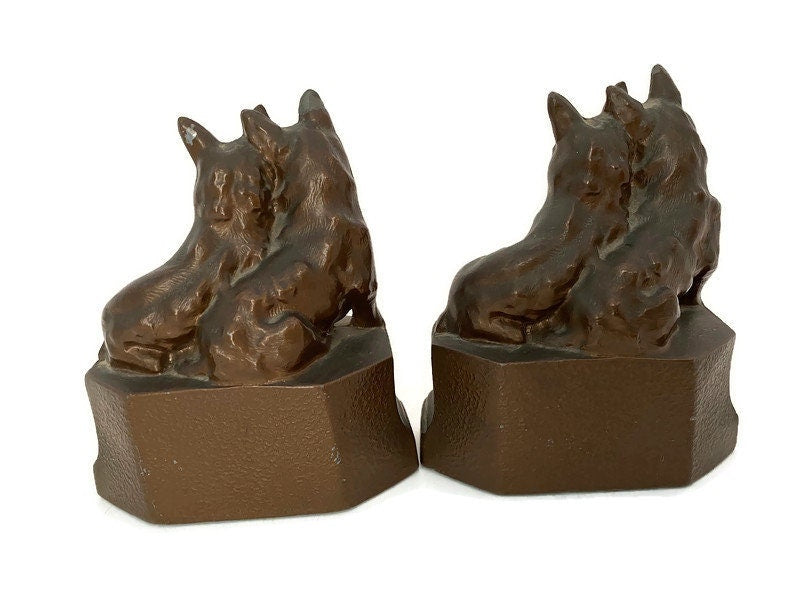 Vintage Scottie Dog Bookends by Nuart Metal Creations, NYC at Duckwells