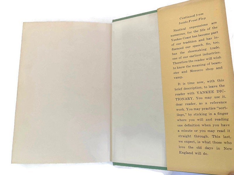 Vintage Hardcover Book, Yankee Dictionary by Charles F. Haywood