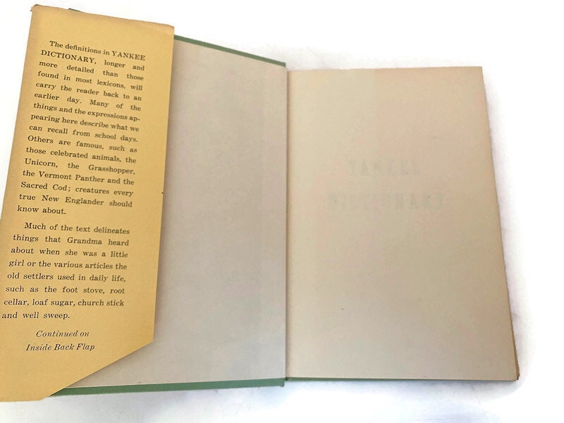 Vintage Hardcover Book, Yankee Dictionary by Charles F. Haywood