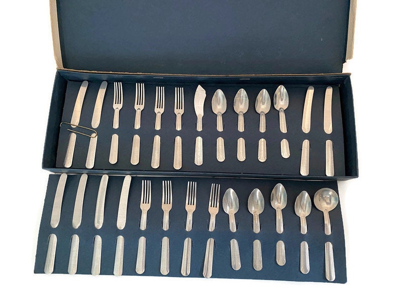 Vintage Children's Flatware Set with Original Packaging