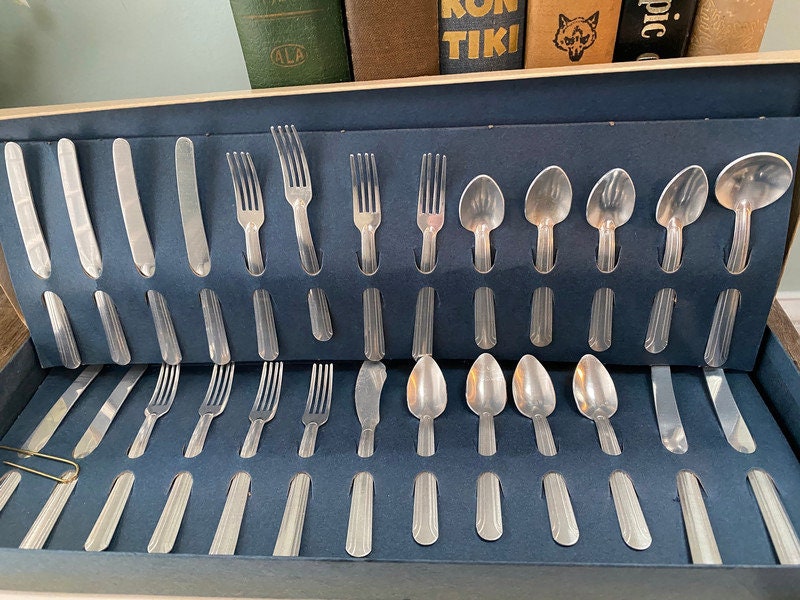Vintage Children's Flatware Set with Original Packaging