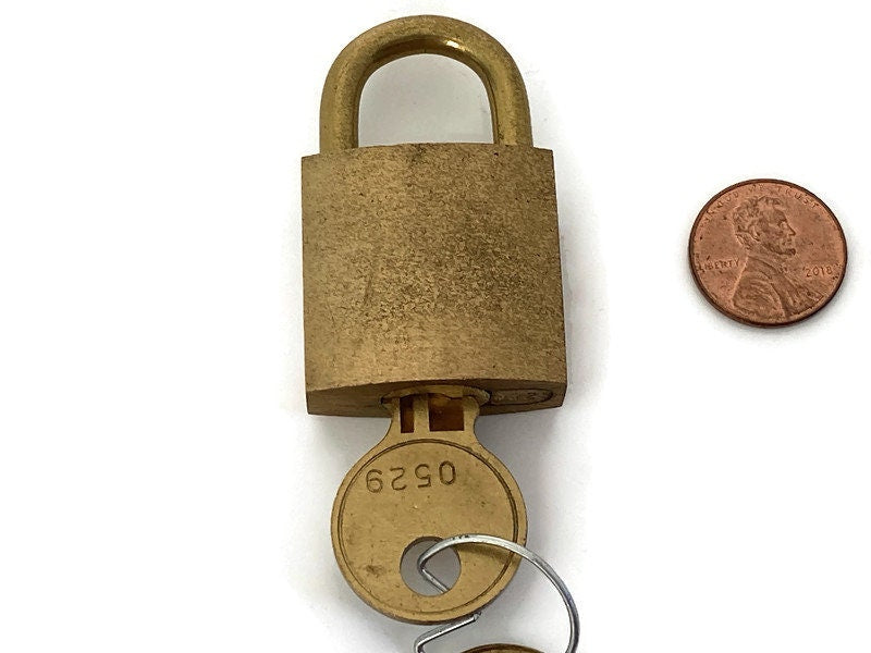 Vintage US American Padlock with 2 keys, Junking Bros. Lock