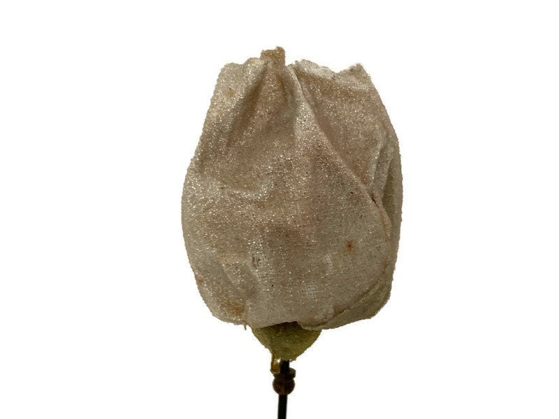 Antique Victorian White Rose 12" Hatpin at Duckwells