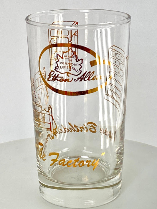 Vintage Ethan Allen Factory Birthday Glassware Beecher Falls, Vermont at Duckwells
