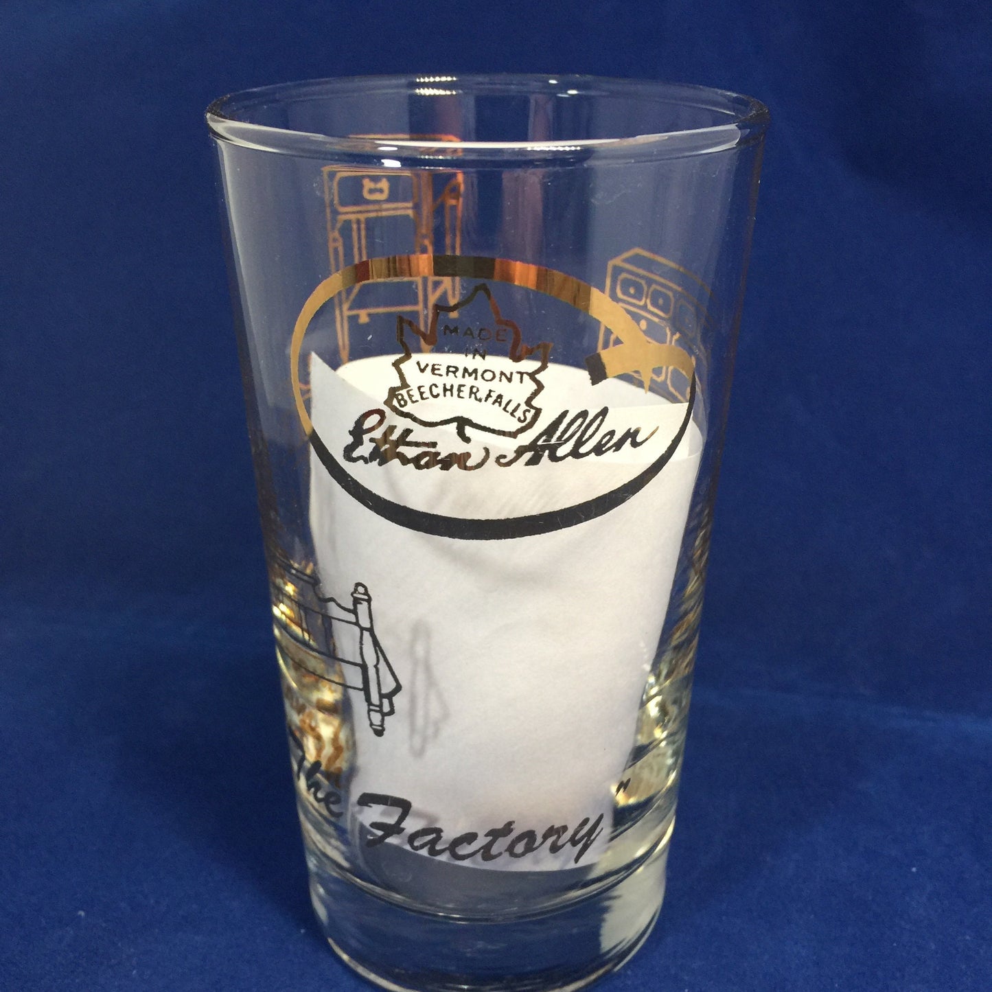 Vintage Ethan Allen Factory Birthday Glassware Beecher Falls, Vermont