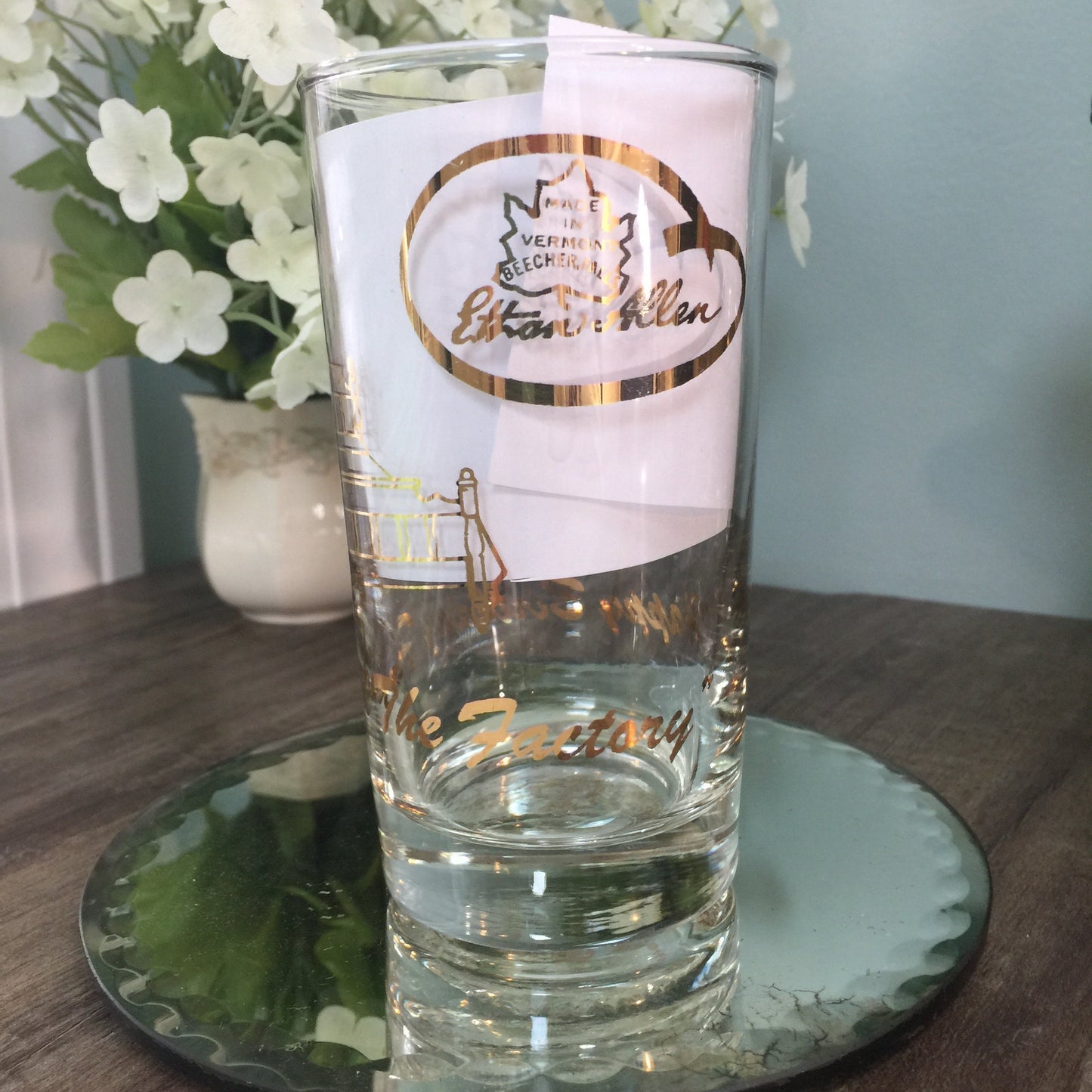 Vintage Ethan Allen Factory Birthday Glassware Beecher Falls, Vermont