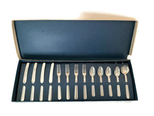 Vintage Children's Flatware Set with Original Packaging at Duckwells