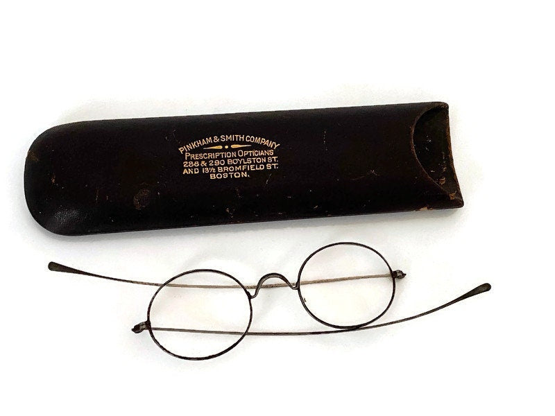Antique Pinkham & Smith Eyeglasses and Case at Duckwells
