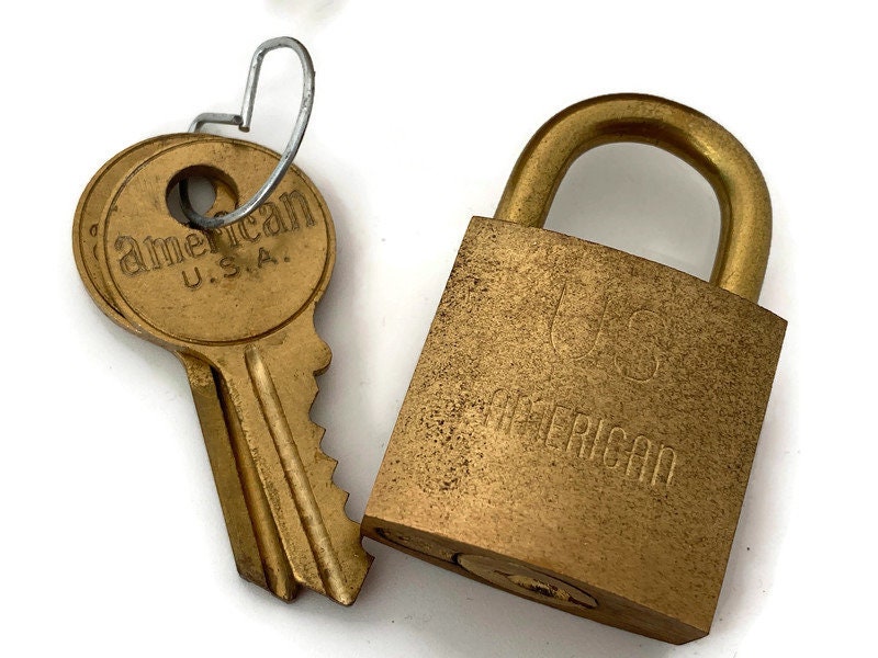 Vintage US American Padlock with 2 keys, Junking Bros. Lock at Duckwells