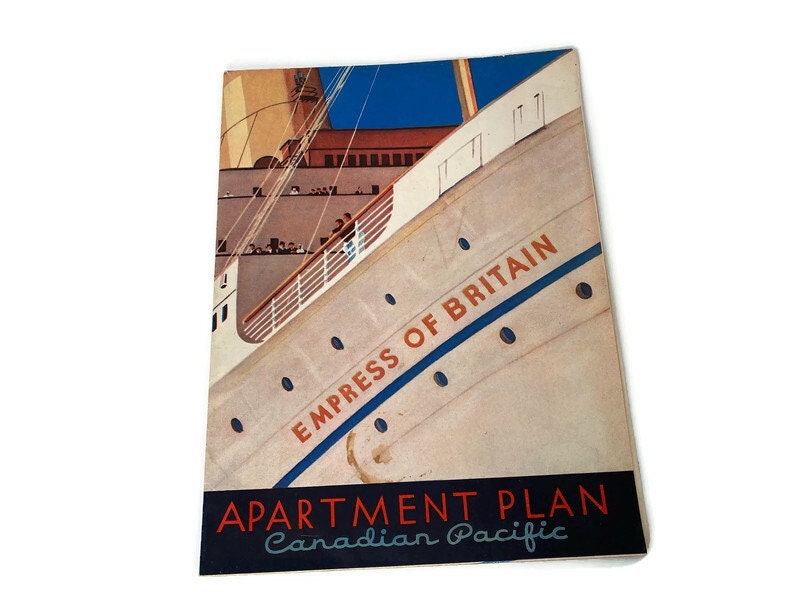 1938 Cruise Ship Brochure, The Empress of Britain Canadian Pacific at Duckwells