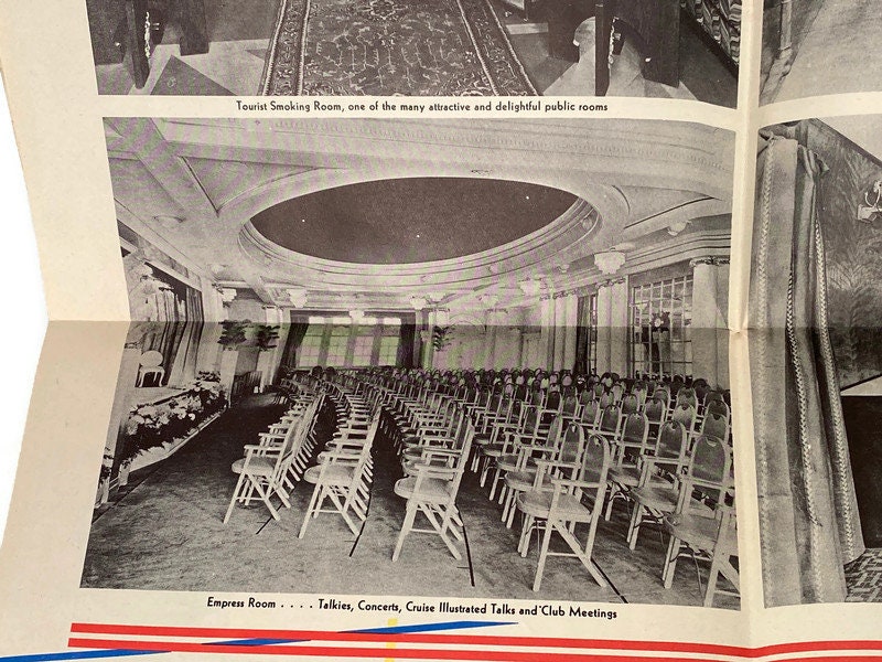 1938 Cruise Ship Brochure, The Empress of Britain Canadian Pacific at Duckwells