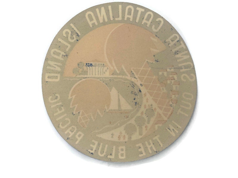 1940's Santa Catalina Island Travel Sticker at Duckwells