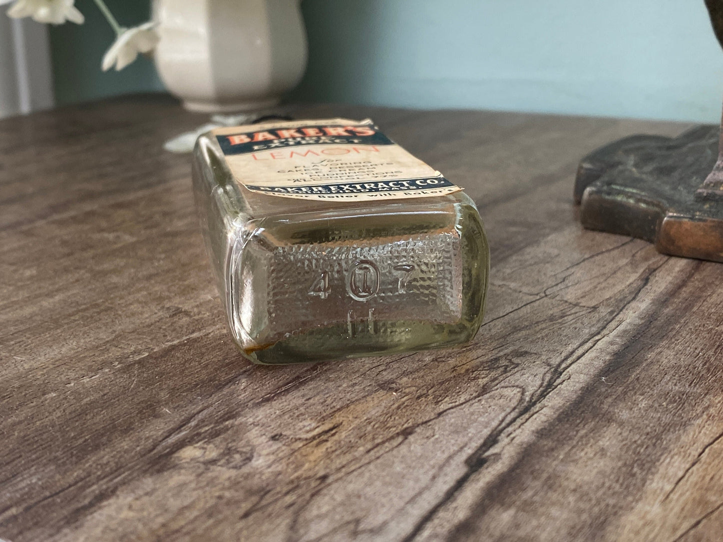 Vintage Baker's Pure Extract Bottle, Springfield Massachusetts