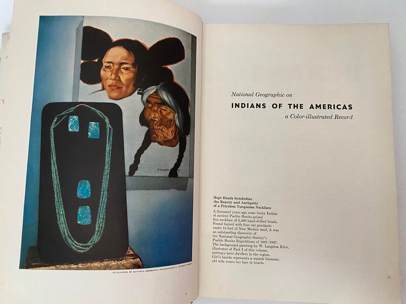 Vintage Book, Indians of the Americas, National Geographic Society