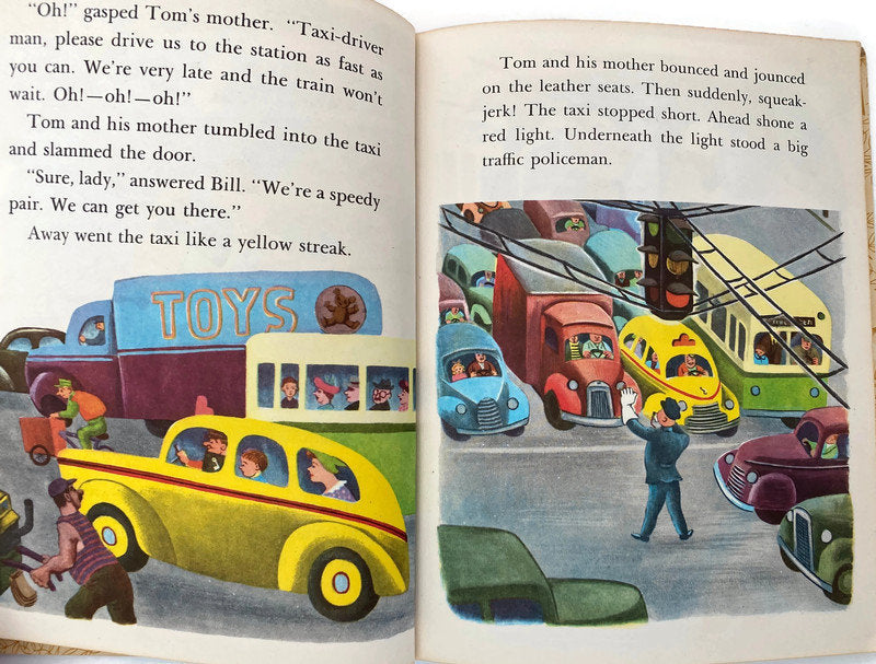 1946 Little Golden Book, "The Taxi that Hurried, First M Edition # 25