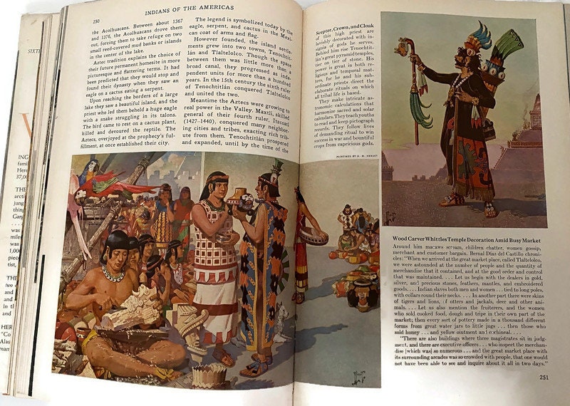 Vintage Book, Indians of the Americas, National Geographic Society