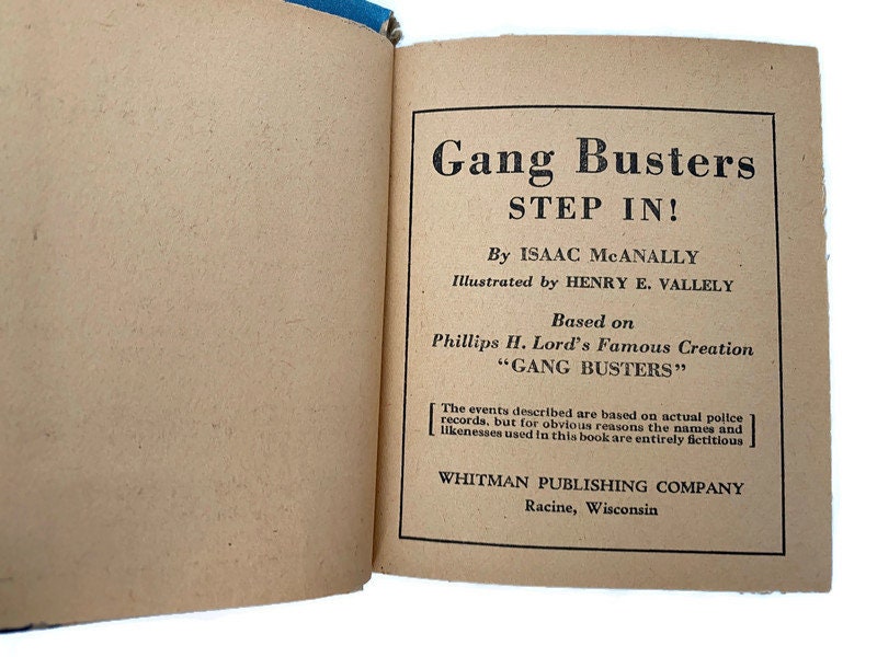 Vintage Gang Busters Step In Better Little Book, 1939 at Duckwells