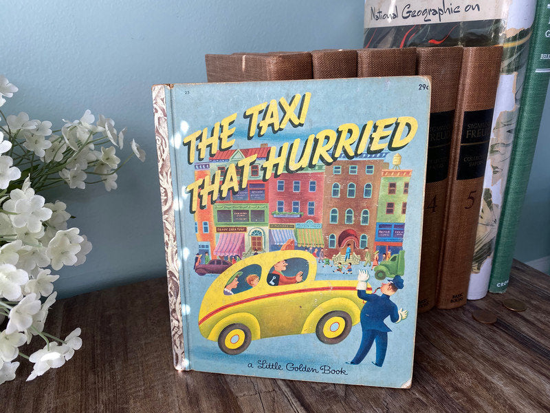 1946 Little Golden Book, "The Taxi that Hurried, First M Edition # 25
