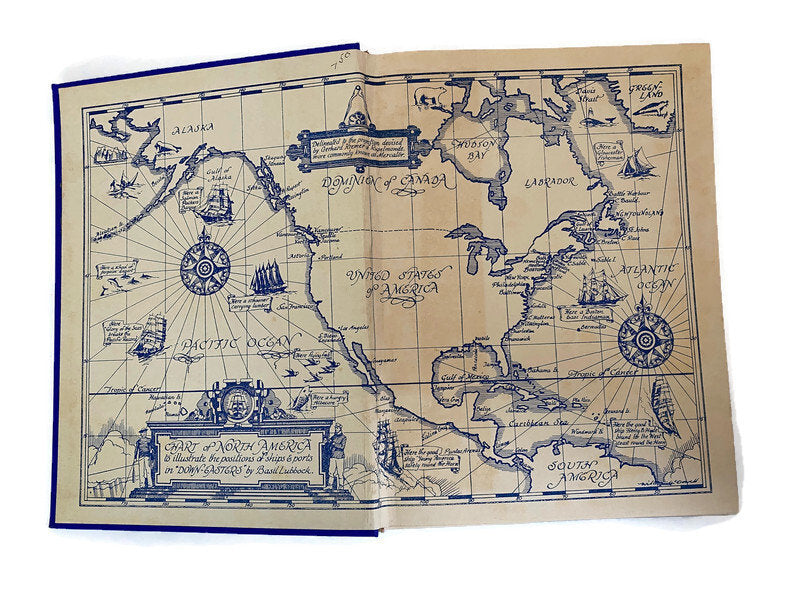 Vintage Hardcover Book The Down Easters: A Classic Maritime History Book by Basil Lubbock at Duckwells