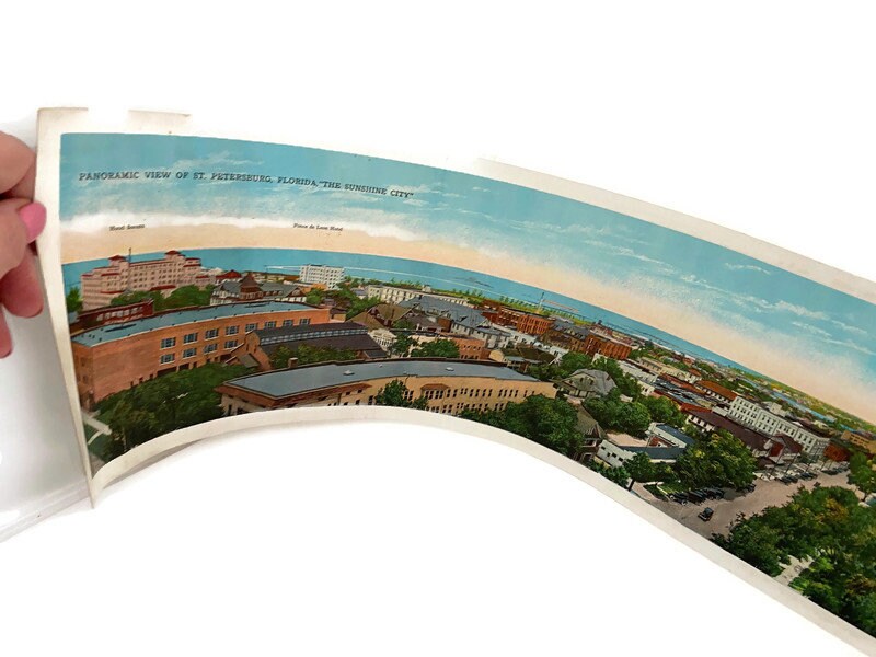 Rare St. Petersburg, Florida Panoramic Postcard
