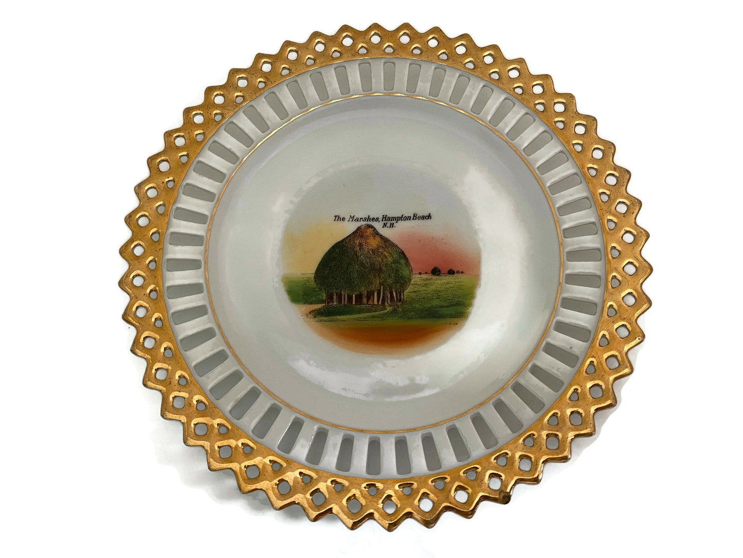 Antique Hampton Beach, NH Souvenir Dish